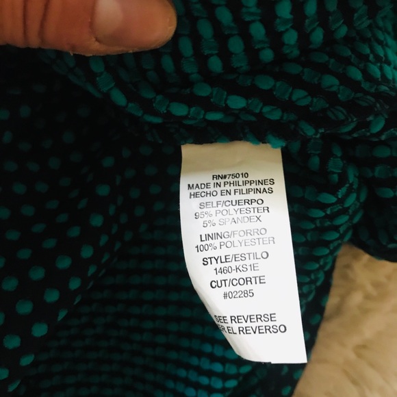 City Triangles Teal and Black Dot Dress Size 5 - Picture 4 of 4